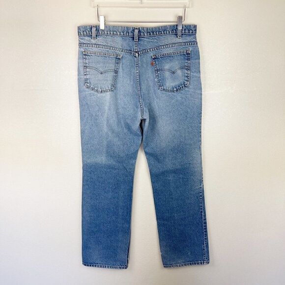 Vintage Levis 60s Big E Orange Tab Straight Leg Jeans Cotton Denim Size 40 - Picture 7 of 10